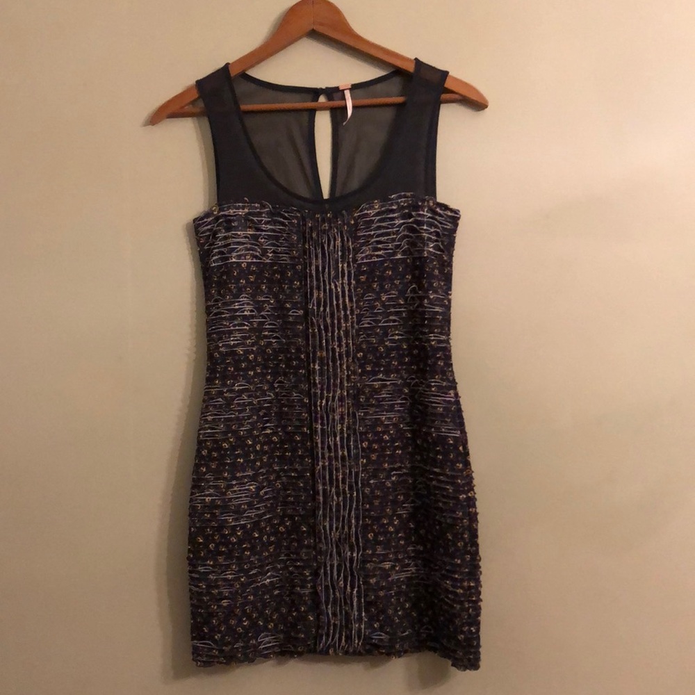 Free People Floral Ruffle Bodycon